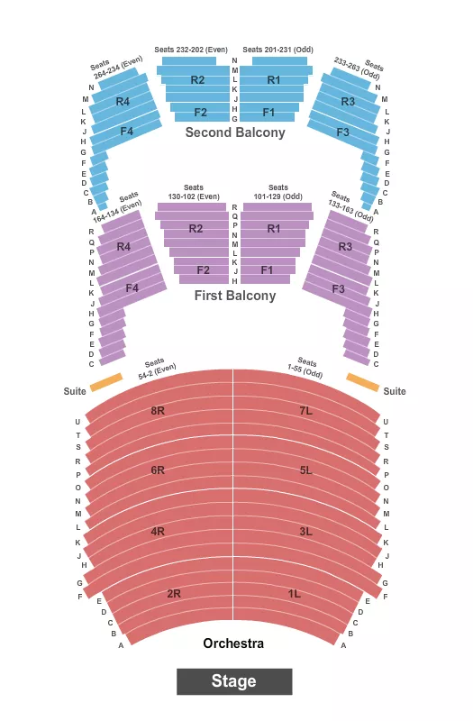 seating chart for FirstOntario Concert Hall - Endstage No Pit - eventticketscenter.com