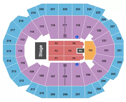 seating chart for Fiserv Forum - Barry Manilow - eventticketscenter.com