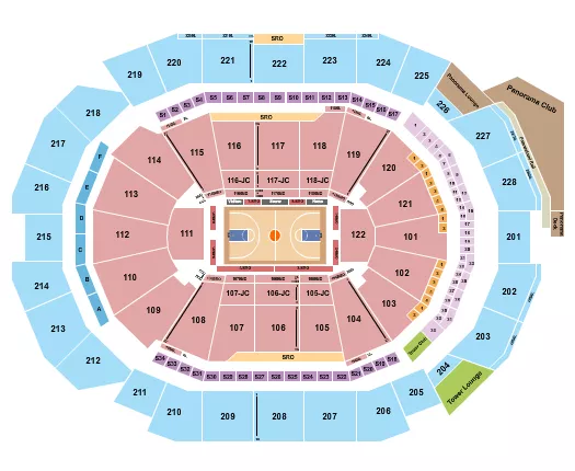 seating chart for Fiserv Forum - Basketball with Clubs - eventticketscenter.com