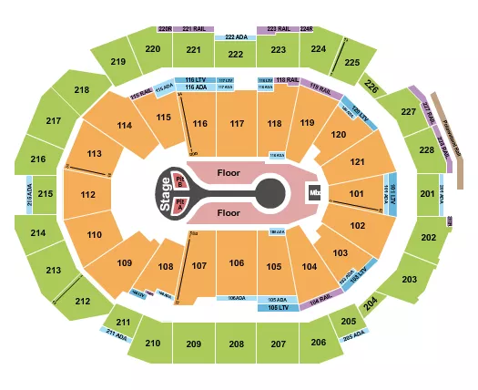 seating chart for Fiserv Forum - Benson Boone - eventticketscenter.com
