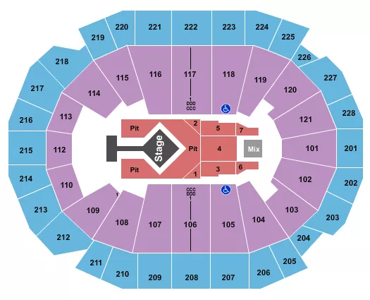 seating chart for Fiserv Forum - Blink 182 - eventticketscenter.com