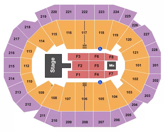 seating chart for Fiserv Forum - Don Omar - eventticketscenter.com