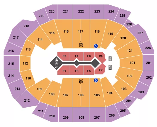 seating chart for Fiserv Forum - For King and Country - eventticketscenter.com