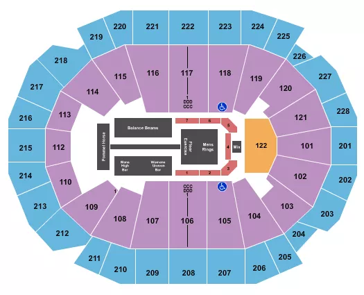 seating chart for Fiserv Forum - Gold Over America - eventticketscenter.com