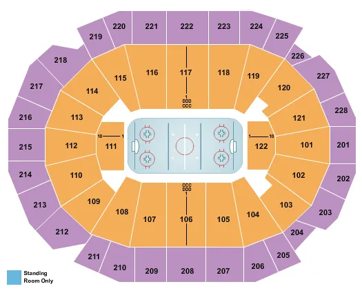 seating chart for Fiserv Forum - Hockey - eventticketscenter.com