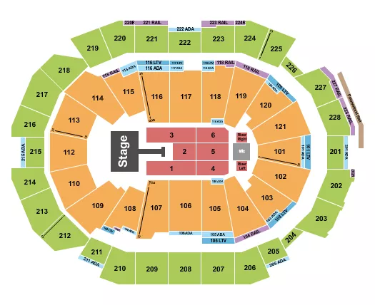 seating chart for Fiserv Forum - Jonas Brothers - eventticketscenter.com