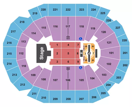 seating chart for Fiserv Forum - Justin Timberlake - eventticketscenter.com