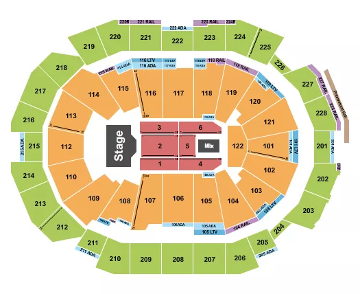 seating chart for Fiserv Forum - Koe Wetzel - eventticketscenter.com