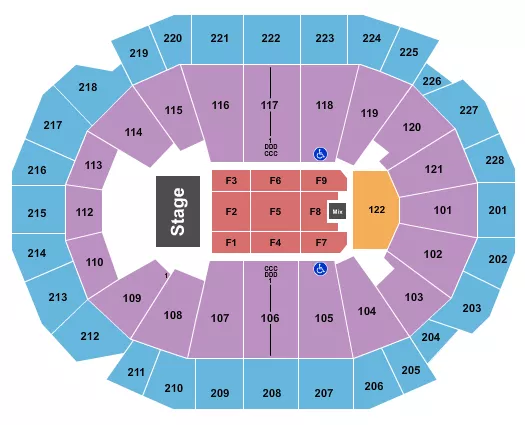 seating chart for Fiserv Forum - Martin Lawrence - eventticketscenter.com