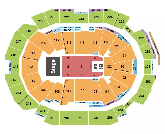 seating chart for Fiserv Forum - Pentatonix 2 - eventticketscenter.com