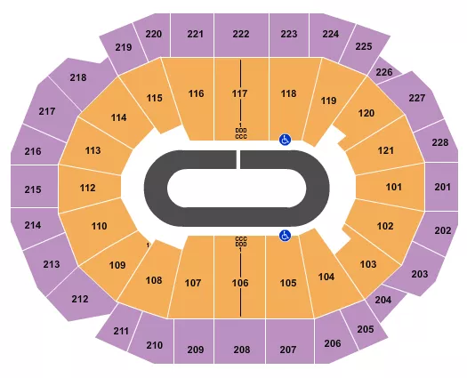 seating chart for Fiserv Forum - Racing - eventticketscenter.com