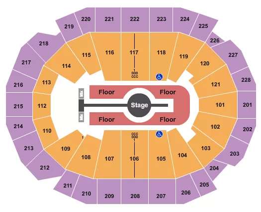 seating chart for Fiserv Forum - Rod Wave - eventticketscenter.com