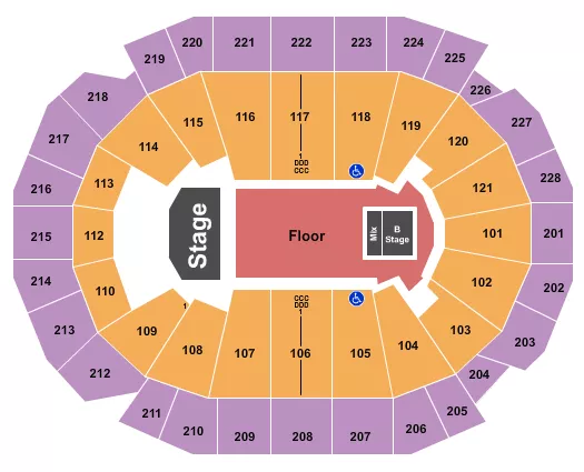 seating chart for Fiserv Forum - Tyler The Creator - eventticketscenter.com