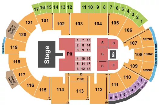 seating chart for Fishers Event Center - Chase Rice - eventticketscenter.com