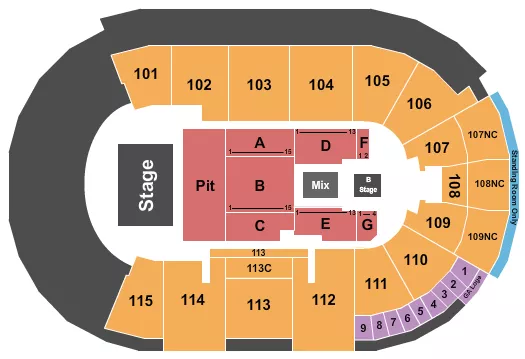 seating chart for Fishers Event Center - Forrest Frank - eventticketscenter.com