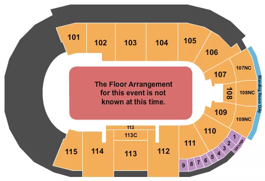 seating chart for Fishers Event Center - Generic Floor - eventticketscenter.com