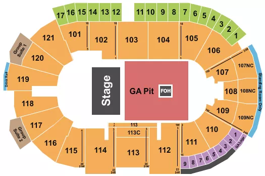 seating chart for Fishers Event Center - Half House GA Pit - eventticketscenter.com