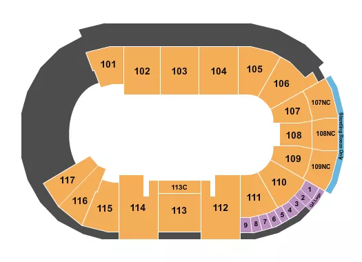 seating chart for Fishers Event Center - Open Floor - eventticketscenter.com