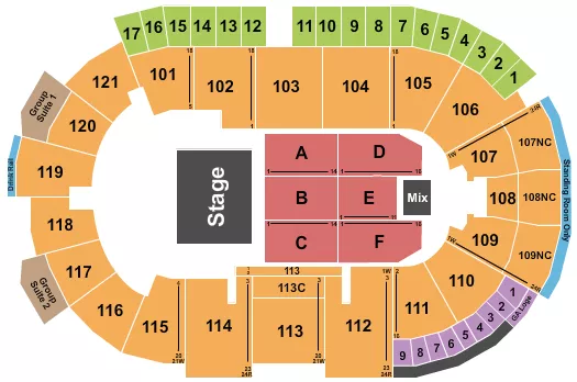 seating chart for Fishers Event Center - Halfhouse - eventticketscenter.com