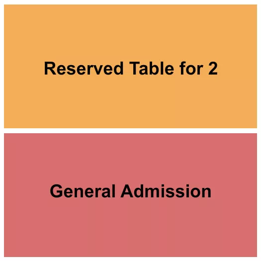 GA/Table Seating Chart at FitzGerald's Sidebar. The chart shows the main floor/stage with seating options surrounding it, which are color coded