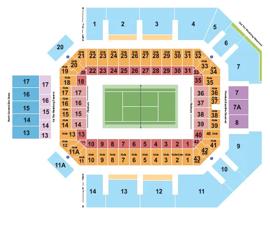seating chart for Fitzgerald Tennis Center - Tennis - eventticketscenter.com