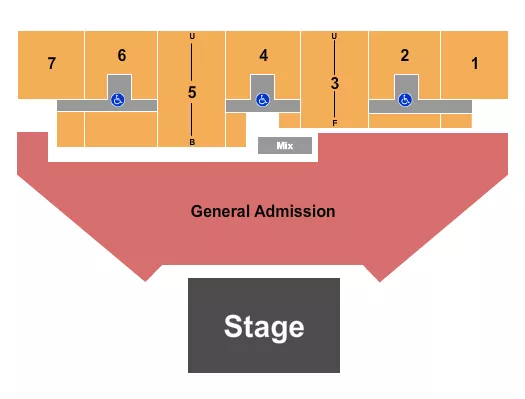 seating chart for Five Flags Center - Arena - Endstage GA Floor - eventticketscenter.com