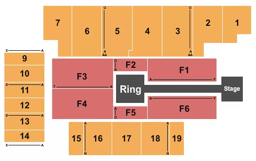 seating chart for Five Flags Center - Arena - Wrestling - eventticketscenter.com