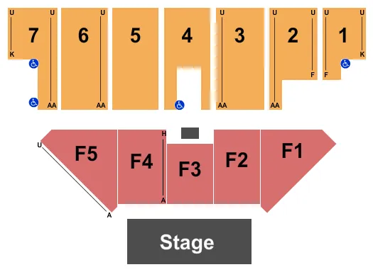 seating chart for Five Flags Center - Arena - End stage 2 - eventticketscenter.com