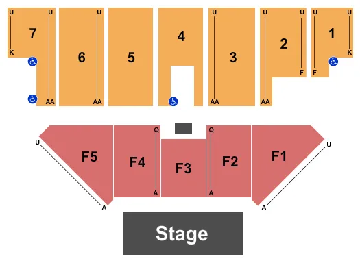 seating chart for Five Flags Center - Arena - Endstage 3 - eventticketscenter.com