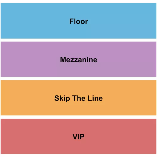 seating chart for Five Points Theatre - Floor/Mezz/Skip/VIP - eventticketscenter.com