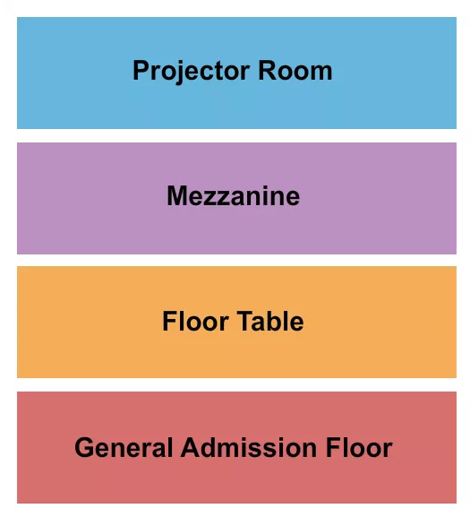 seating chart for Five Points Theatre - GA/Table/Mezz/Proj - eventticketscenter.com
