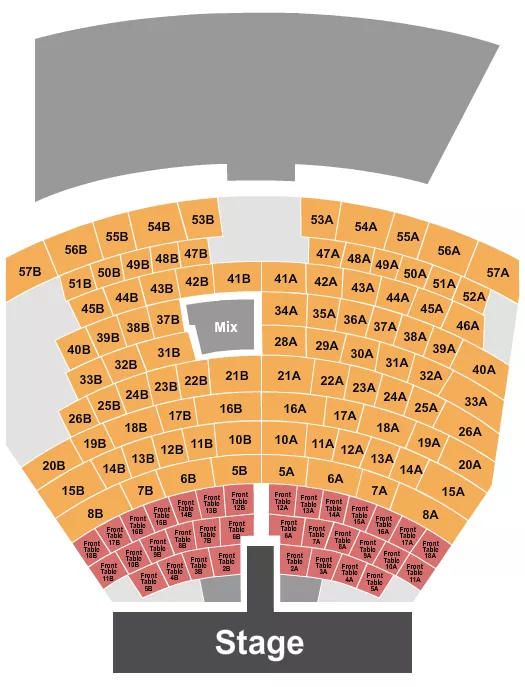 seating chart for Flamingo Showroom at Flamingo Las Vegas - Piff the Magic Dragon - eventticketscenter.com