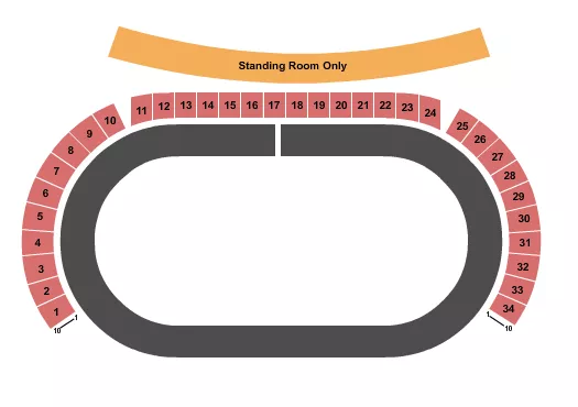 seating chart for Flat Track at Daytona International Speedway - Short Track - eventticketscenter.com