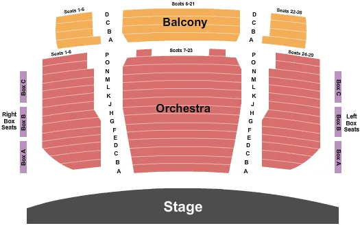 seating chart for Flato Markham Theatre - End Stage - eventticketscenter.com