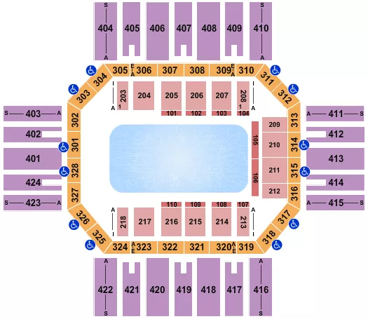 seating chart for Florence Civic Center - Disney On Ice - eventticketscenter.com