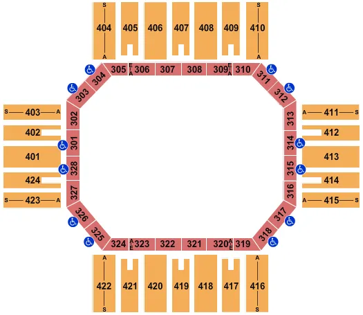 seating chart for Florence Civic Center - Monster Jam - eventticketscenter.com