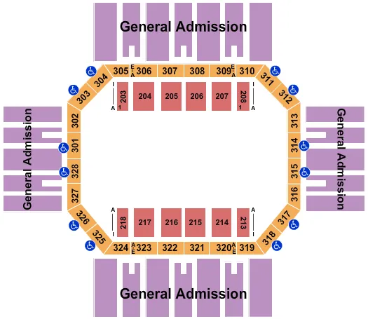 seating chart for Florence Civic Center - Open Floor GA - eventticketscenter.com