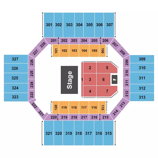 seating chart for Florence Civic Center - Sesame Street - eventticketscenter.com