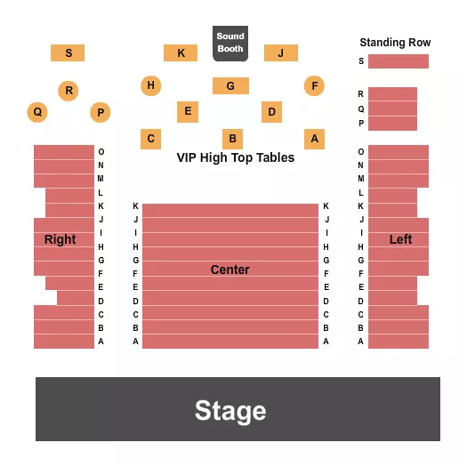 seating chart for Flowertown Theatre - SC - Endstage - eventticketscenter.com