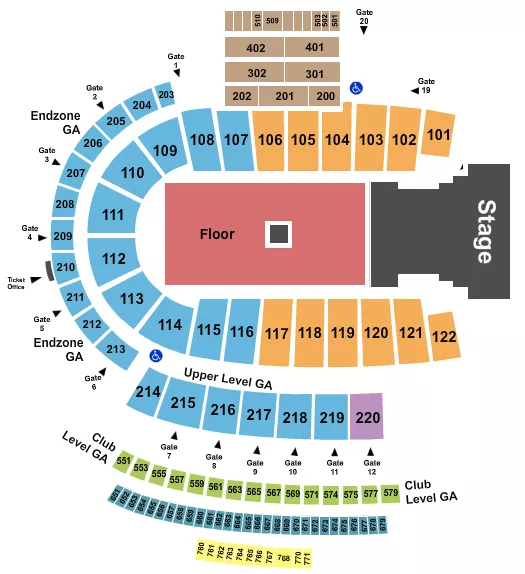 seating chart for Folsom Field - Phish - eventticketscenter.com