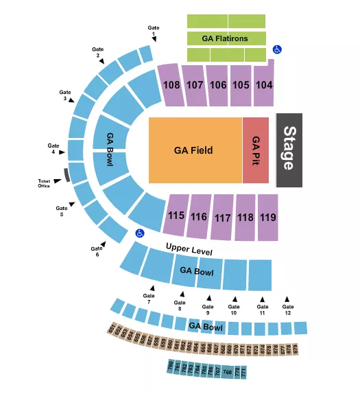 seating chart for Folsom Field - Rufus Du Sol - eventticketscenter.com