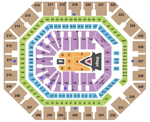 seating chart for Footprint Center - Aerosmith - eventticketscenter.com