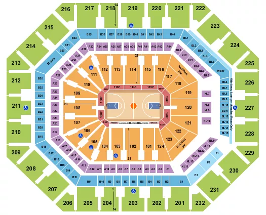 seating chart for Footprint Center - Basketball - Globetrotters - eventticketscenter.com