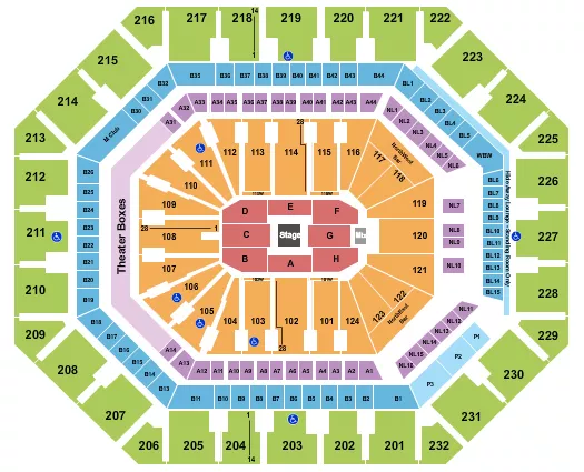seating chart for Footprint Center - Center Stage 2 - eventticketscenter.com