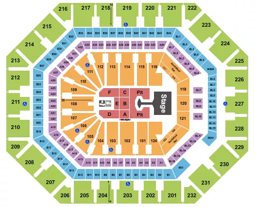 seating chart for Footprint Center - Disturbed - eventticketscenter.com