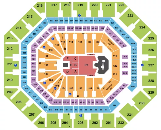 seating chart for Footprint Center - Ghost - eventticketscenter.com