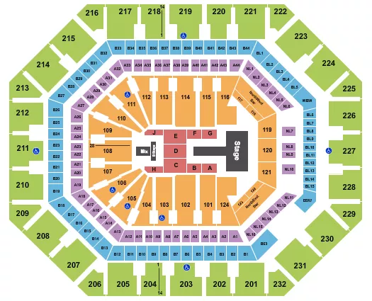 seating chart for Footprint Center - J Balvin - eventticketscenter.com