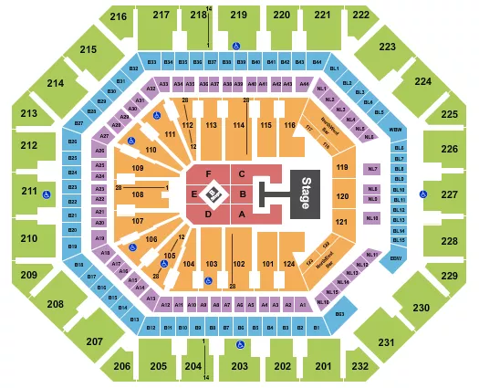 seating chart for Footprint Center - Kylie Minogue - eventticketscenter.com