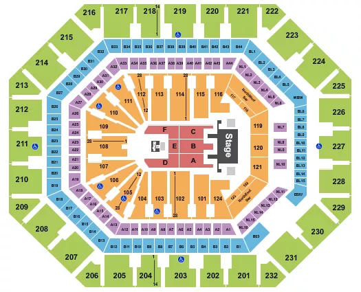 seating chart for PHX Arena - Mana - eventticketscenter.com