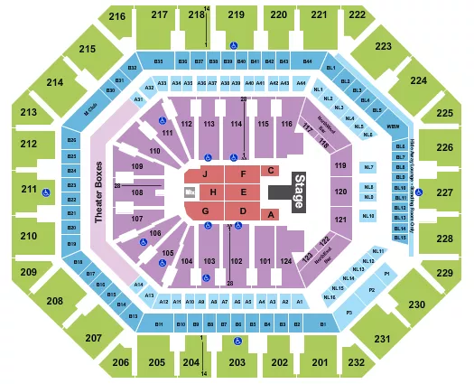 seating chart for Footprint Center - Maverick City Music - eventticketscenter.com